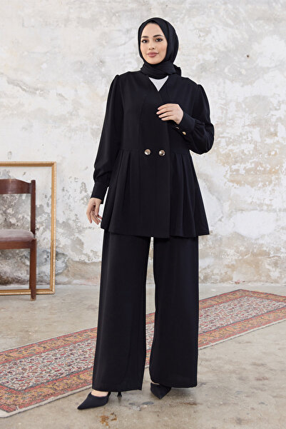 VAVİNOR Linda Ceket Pantolon Takım - Siyah