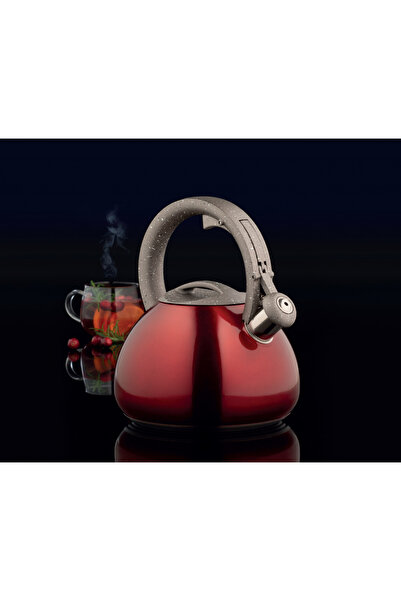 Ambition Gas stove kettle with whistle 2.3L (2.9L), induction, red, Jasper