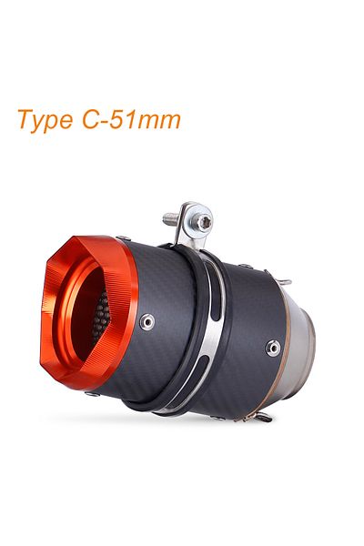 Choice Type F 51mm Universal Slip On Motorcycle Gp Exhaust Cnc Carbon Fiber Escape Muffler For Kawasaki Z90