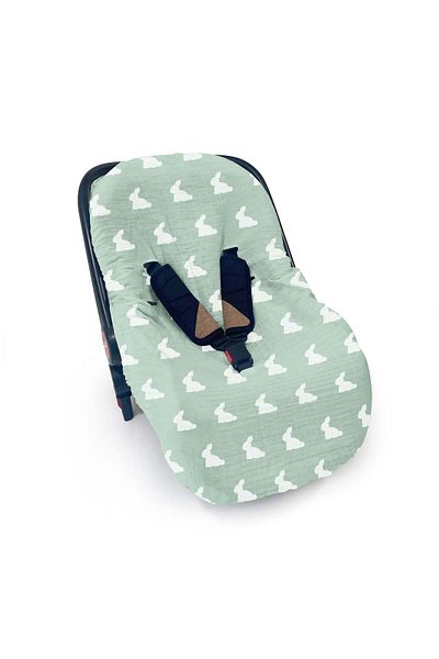 DEUX LAPINS 100% Cotton Muslin Baby Carrier Cover - Mono Lapin Matcha Green