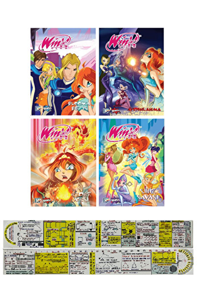 Komik Şeyler Winx Çizgi Roman 9-10-11-12. Ciltler Set + Mat. Öğreten Cetvel