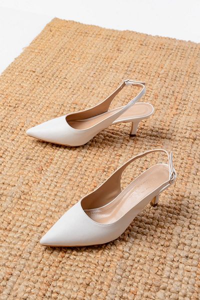 serkanseyyid St-1152 White Daily 7 cm Heeled Women's Shoes
