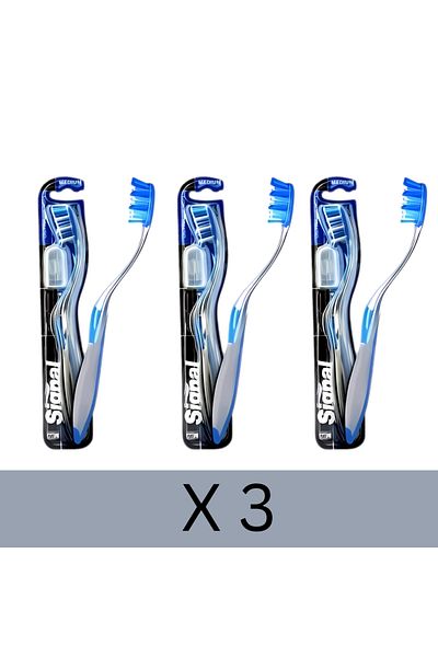 Signal Ultra Reach Toothbrush, Blue Handle, 1pc x3