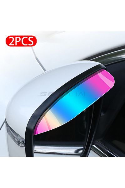 Choice 2pcs Multicolour SEAMETAL 2pcs Car Rearview Mirror Rain Eyebrow Rain Cover Transparent Multicolour R