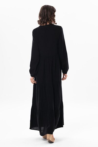Eliş Şile Bezi Black Muslin Ferace - Μακρύ μανίκι, Εποχιακό