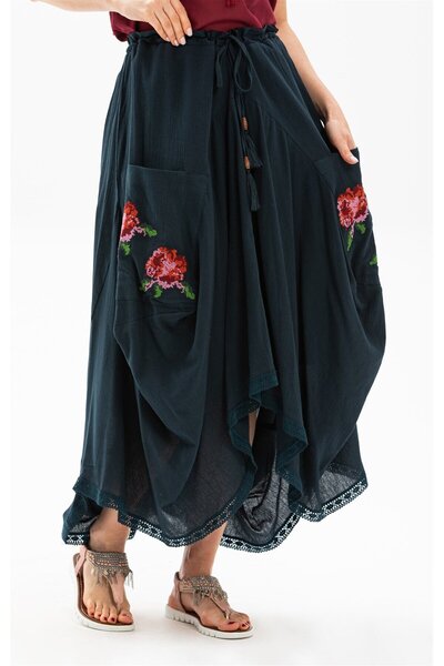 Eliş Şile Bezi Rumeli Sile Cloth Літня автентична спідниця Petrol Ptrl