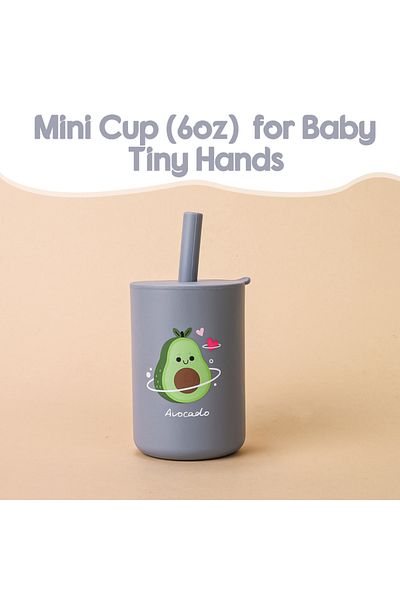 Choice Aeb0001-19 Baby Feeding Drinkware Straw Cup Baby Cartoon Learning Feeding Cup Food Grade Silicone To