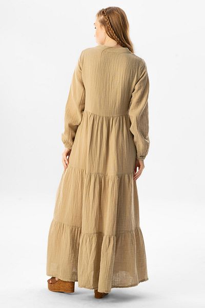 Eliş Şile Bezi Μακρυμάνικο Sezen Seasonal Muslin Ferace Mink Vzn