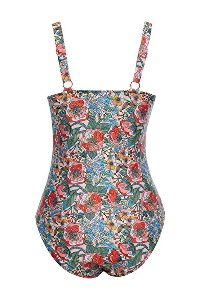 SAILOR moda Μαγιό με τετράγωνο γιακά με μοτίβο