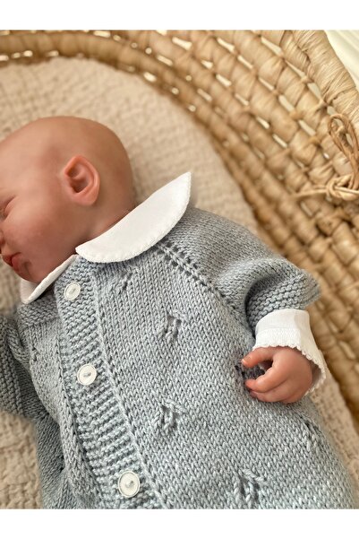 Florijee Triko Ajurlu Bebek Hırka Ve Tulum Seti