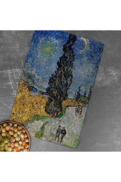 The Lucid Lab Път с кипарис и звезда - Кухненска кърпа с дизайн кипарис и звезда, 2 броя