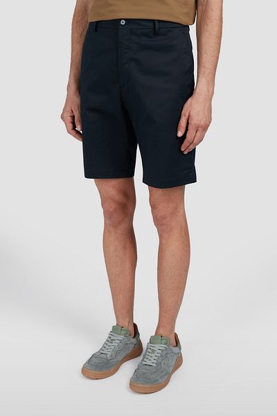 PAUL&SHARK Men's Regular Fit Regular Waist Extra Soft and Anti-Pilling Cotton Fabric Navy Blue Shorts 25414050