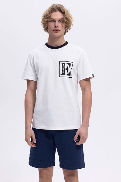 Ellesse Printed Cotton Regular Fit Stripe Detailed Crew Neck t Shirt Men's t Shirt Em458