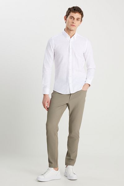 ALTINYILDIZ CLASSICS Ανδρικό παντελόνι βιζόν Slim Fit Slim Fit Pocket Stretch κοστούμι