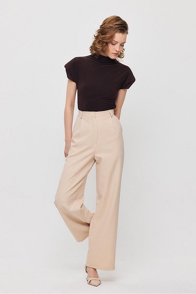 Rays Pens Detail Beige Trousers 4003A