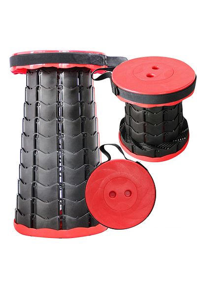 Choice DZ-Black Outdoor Furniture Retractable Stool Chairs Portable Stool Lounge Folding Chair Camping Stoo