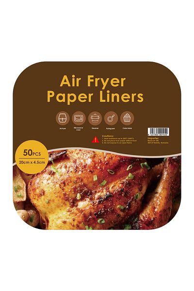 STARCREST Set hârtie de copt pentru friteuza cu aer cald, 50 bucăți, Unica folosință, 20 cm, Maro