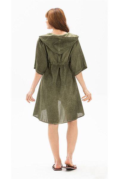 Eliş Şile Bezi Duygu Şile Bezi Summer Tunic Khaki Hk