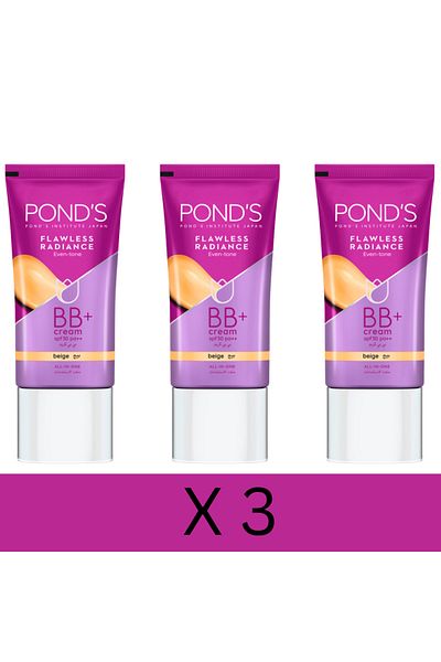 Ponds POND'S Flawless Radiance BB Cream, Beige with SPF 30 PA++ for Even-tone Skin x3