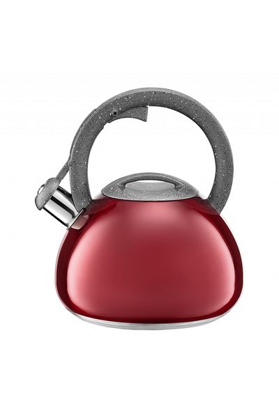 Ambition Gas stove kettle with whistle 2.3L (2.9L), induction, red, Jasper