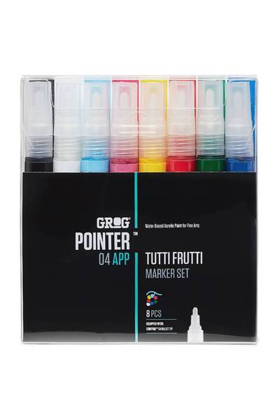 AGROGEN Set 8 markere Grog 04mm Tutti Frutti