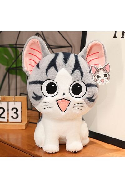 Choice 24CM OPEN MOUTH 24-35cm Kawaii Cat Plush Toys Anime Character Chi Chi's Cat Stuffed Doll Soft Cheese