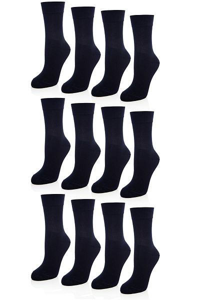 TOLIN Women's 12-Piece Bamboo Diabetic (Candy) Non-Squeezing Elastic Socks Set 24408