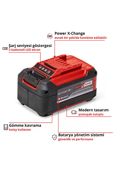 Einhell 18v 5,2 Ah Power-x-change Plus, Akü - 4511437