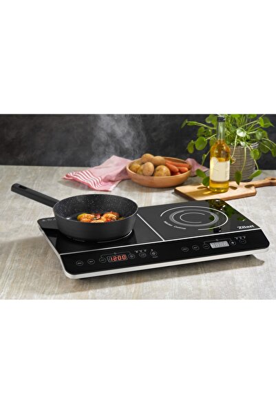 Zilan Επαγωγική εστία ZLN8088 Μαύρη, δύο εστίες, ισχύς 3500W, μαύρο κρυστάλλινο γυαλί