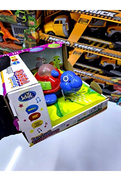tmtoysandmore SESLİ IŞIKLI KAPLUMBAĞA BEBEK OYUNCAKLARI NEŞELİ MÜZİKLER 360DERECE HAREKETLİ 15CM