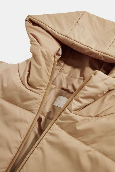 W Collection Beige Hooded Coat