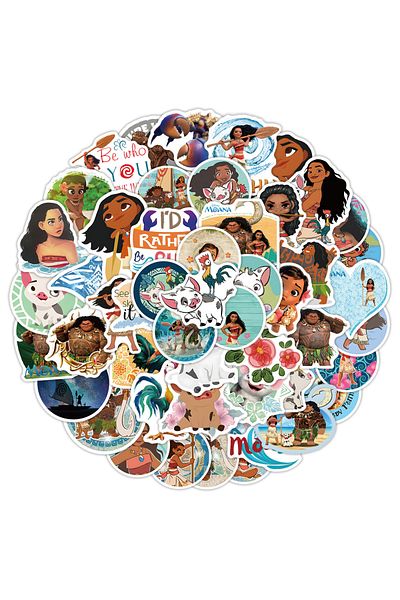 Choice 50pcs 10/30/50pcs Disney Cartoon Moana Stickers Waterproof Decals Laptop Motorcycle Phone Car Scrapb