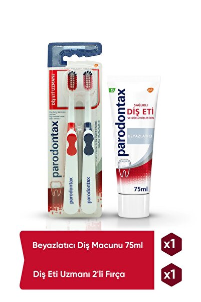 Parodontax Beyazlatıcı 75ml Diş Eti Uzmanı 2'li Fırça