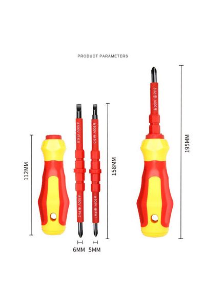 DAZZLEEX 3Pcs/set Multi-Purpose Electrician Screwdriver Bits Slotted Cross Head Magnetic Screwdriver Bit S...