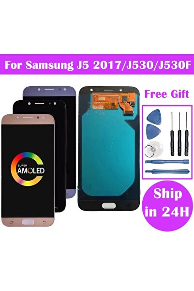 Choice1 شاشة Super AMOLED ذهبية لهاتف Samsung J5 2017 J530 J530F LCD مع محول رقمي لشاشة اللمس