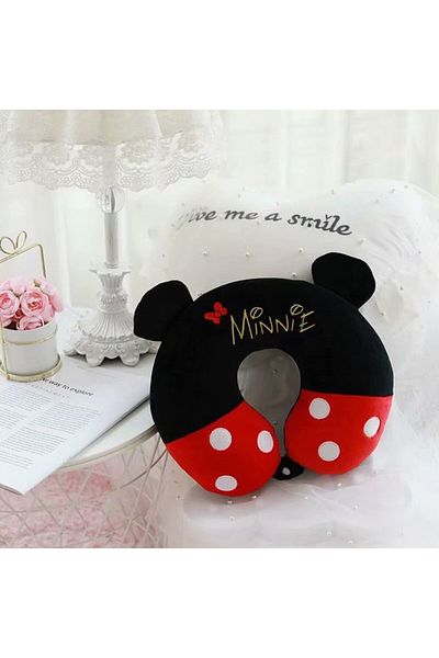 Choice Minnie Disney Mickey Minnie Stitch Cartoon Kawaii Travel Portable U-Shaped Pillow Car Office Neck Pi