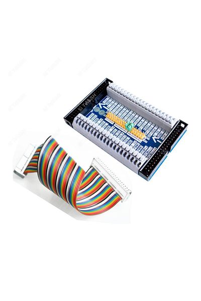 Si Tai&SH Khaki 40Pin GPIO Cable Adapter+Raspberry Pi 2/3 Model B Multifunctional Cascade Expansion Extension