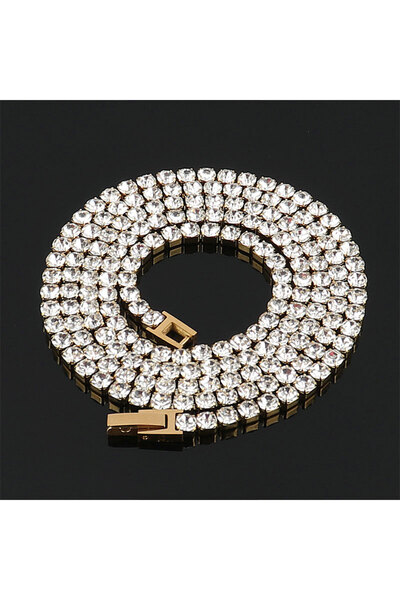 Choice سوار ذهبي 316L من الفولاذ المقاوم للصدأ بطول 20 سم وسلسلة تنس للنساء م...