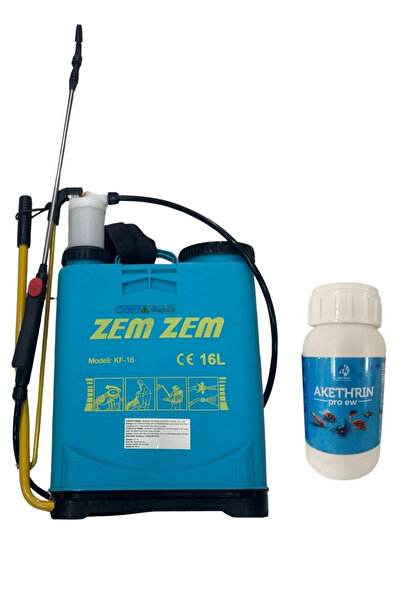 Akethrin Pro EW 250ML Genel Haşere İlacı/Zemzem 16Lt Manuel İlaçlama Pompası