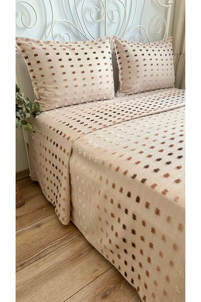 Decamor home Комплект завивка и юрган Tulip, бежово/кафяво, двоен