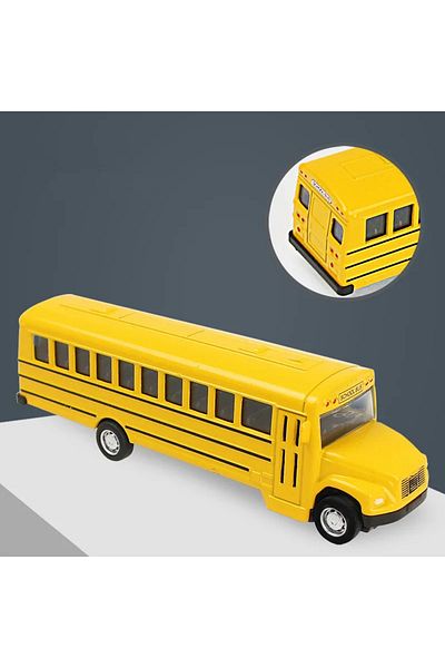 Choice 1pc 1/64 Diecast Alloy School Bus Kids Toy Car Inertia Vehicle Model Toys Pull Back Car Boys Toys Ed