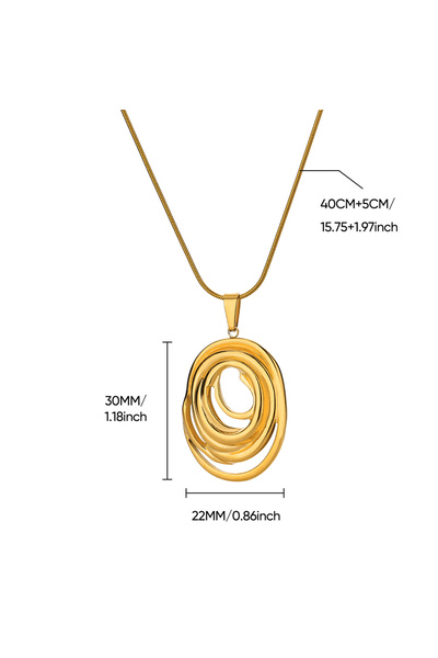 Choice قلادة نسائية N07213G بسلسلة دائرية على شكل بيضاوي على شكل إنفينيتي، قل...