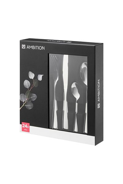 Ambition Stainless steel cutlery set, 24 pieces, 6 people, Stilo