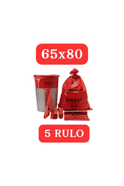 By Cleaner Non-Standard Large Size 65X80 cm Medical Waste Bags 5 Rolls of 10