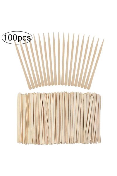Choice 100pcs TypeB 100PCS Woman Wooden Hair Removal Stick Disposable Depilation Spatula Wax Sticks Wood Fa