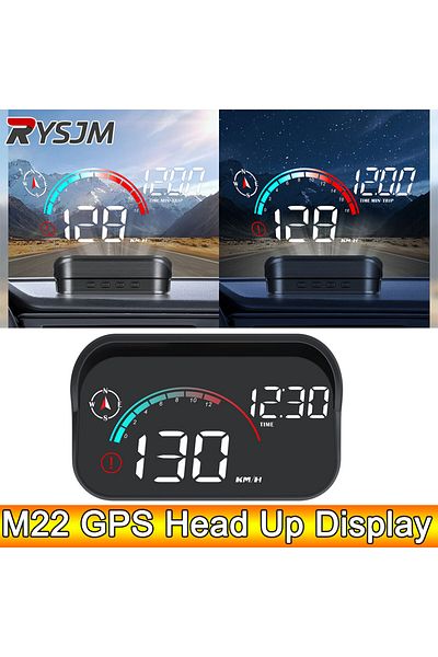 RYSJM AD M22 GPS HUD For All Cars Head Up Display Universal Digital GPS Speedometer LCD Projection On G...