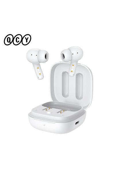 Choice WHITE QCY T13 ANC Earphone Bluetooth 5.3 Active Noise Cancellation -28dB Wireless Headphone Fast Cha
