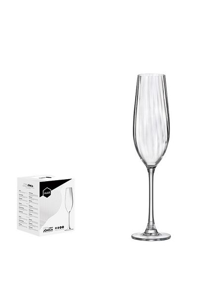 ALAR Set 6 pahare sampanie 260ml, sticla, Jonica Flute