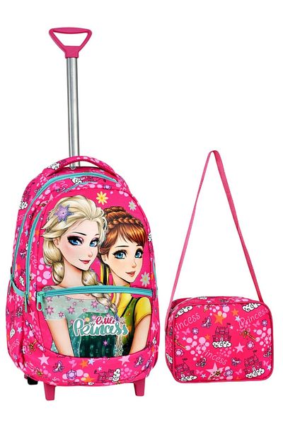 ATHLETIC Trage Geantă de școală Geantă de școală cu roți Geantă de școală pentru fete Frozen Princess