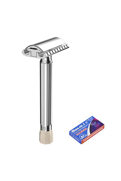 Choice 1 razor 5 blades Adjustable Double Edge Shaving Safety Razor Shaver Blades Zinc Alloy Chrome Razors